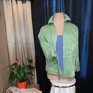 Zip up collard shirt
